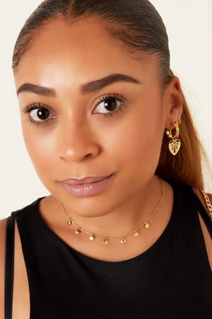 Cut out hearts earrings Gold Color Stainless Steel h5 Picture2
